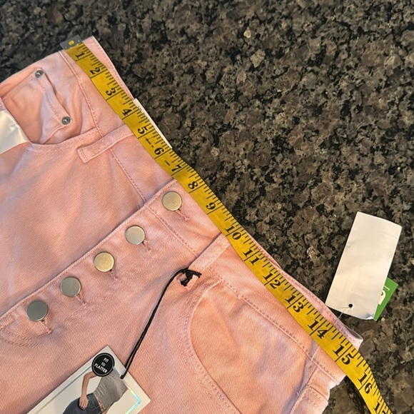 Tinseltown button fly hi rise flare Pink Jeans NWT 9 - Picture 7 of 10